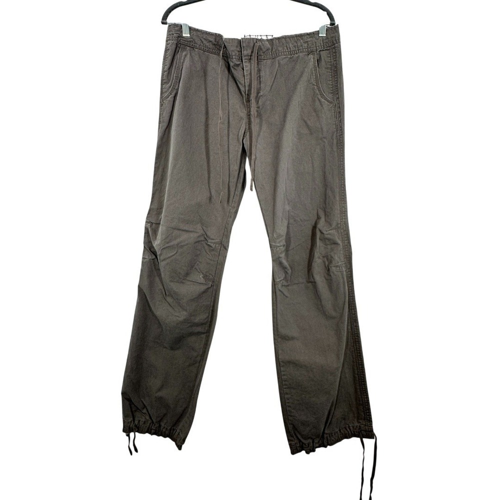 Vintage Y2K 2007 Classic Rise Old Navy Wide Leg Grey Chino Pant Drawsting Hem